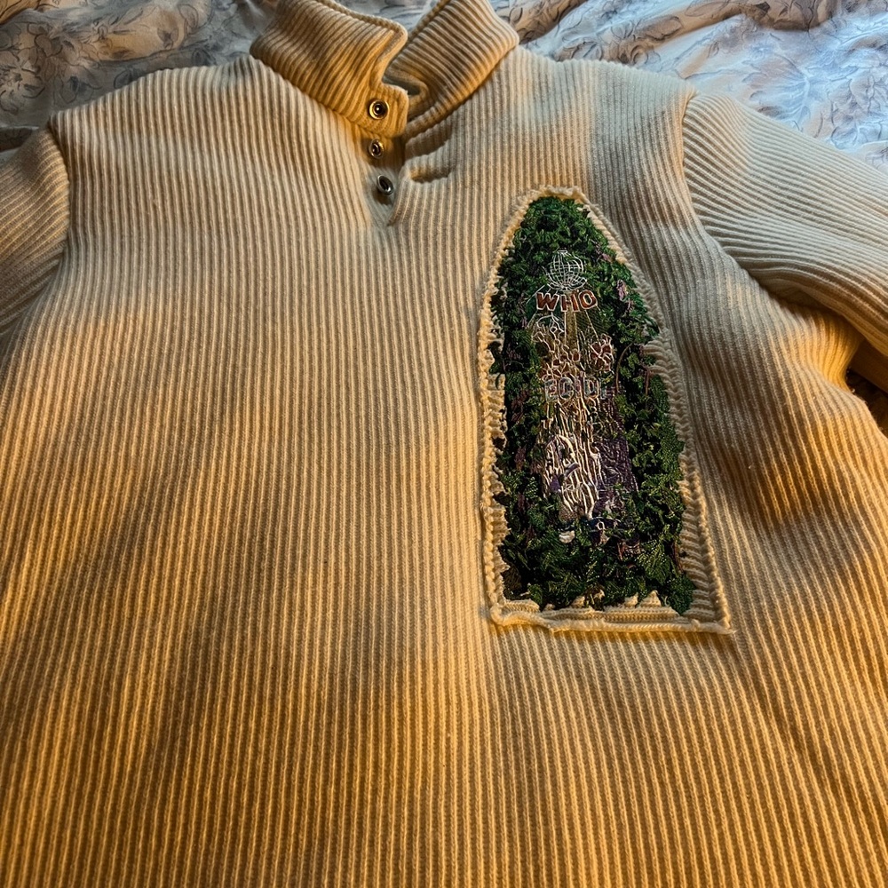 Men's Beige Cardigan Sweater